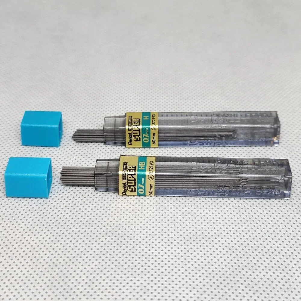 Pentel Super Hi-Polymer Lead Refills, 0.5mm, 0.7mm, 0.9mm Lot of 8 tubes